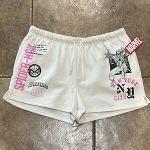 Marvel Women's White Spider-Man Shorts